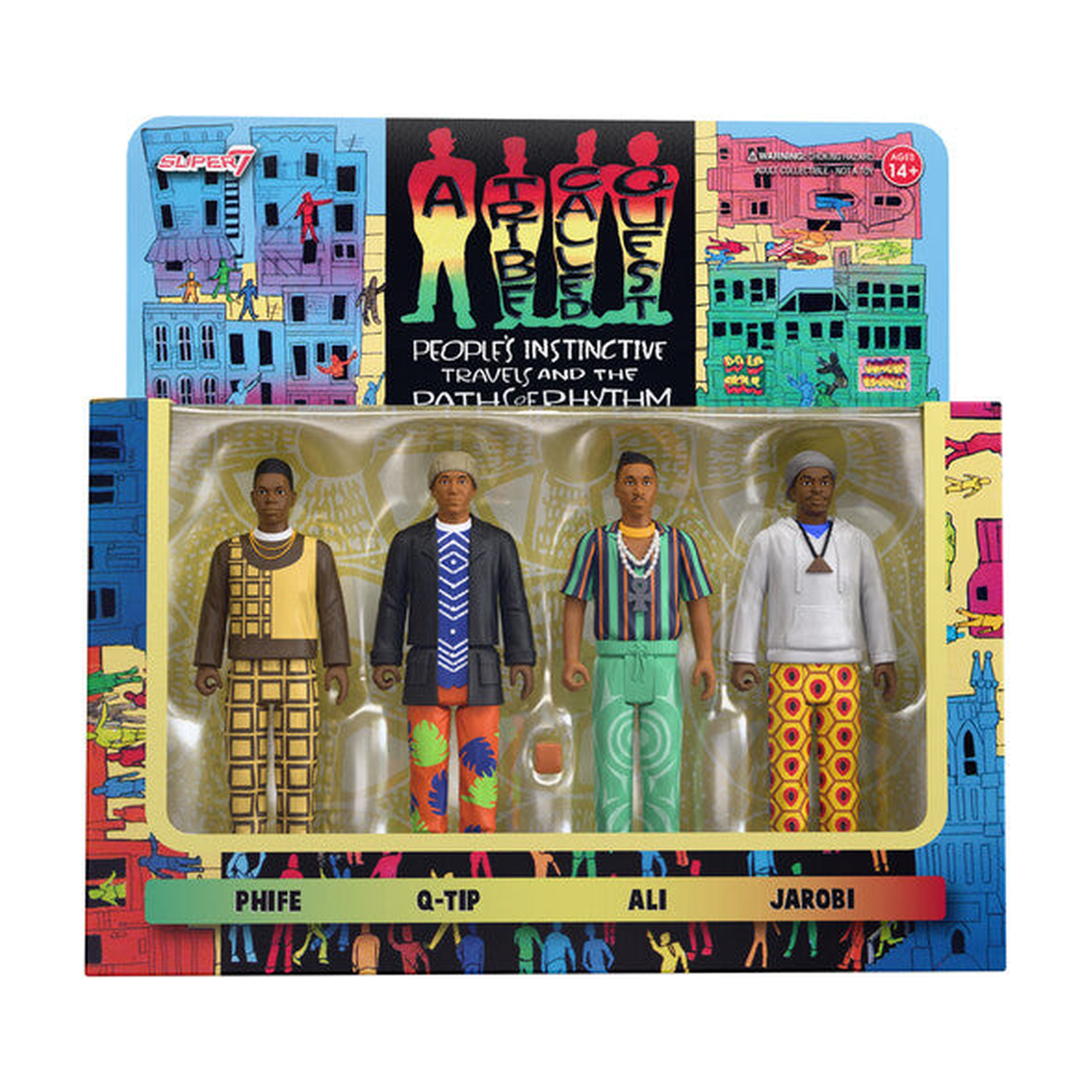 Super7 - A Tribe Called Quest - ReAction Figures Wv1 - People's Instinctive Travels and the Paths of Rhythm 4-Pack - LEVITATION