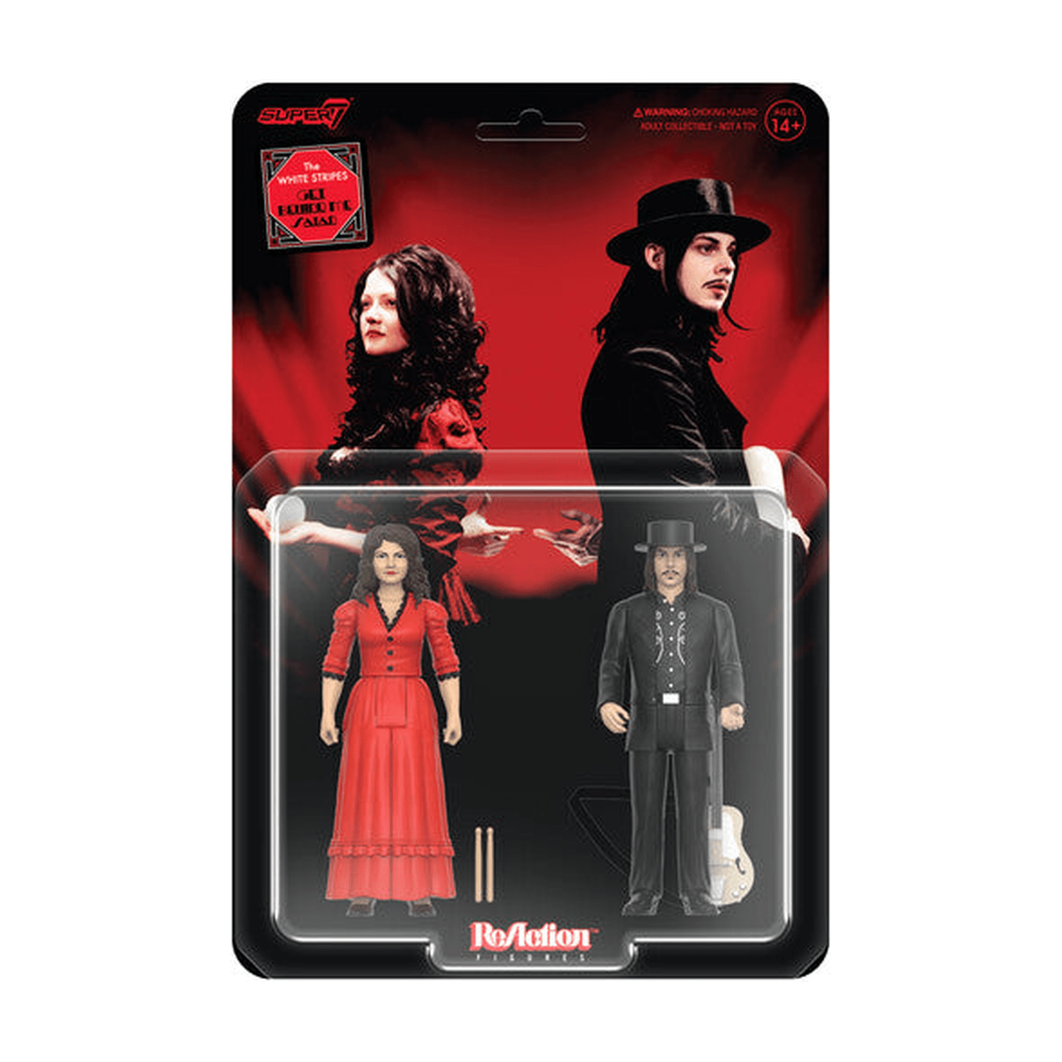 Super7 - White Stripes - ReAction Figures Wv1 - Get Behind Me Satan 2-Pack - LEVITATION