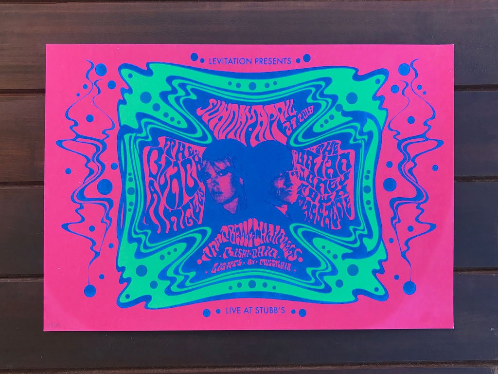 The Black Angels + BJM Poster by Christian Bland - LEVITATION