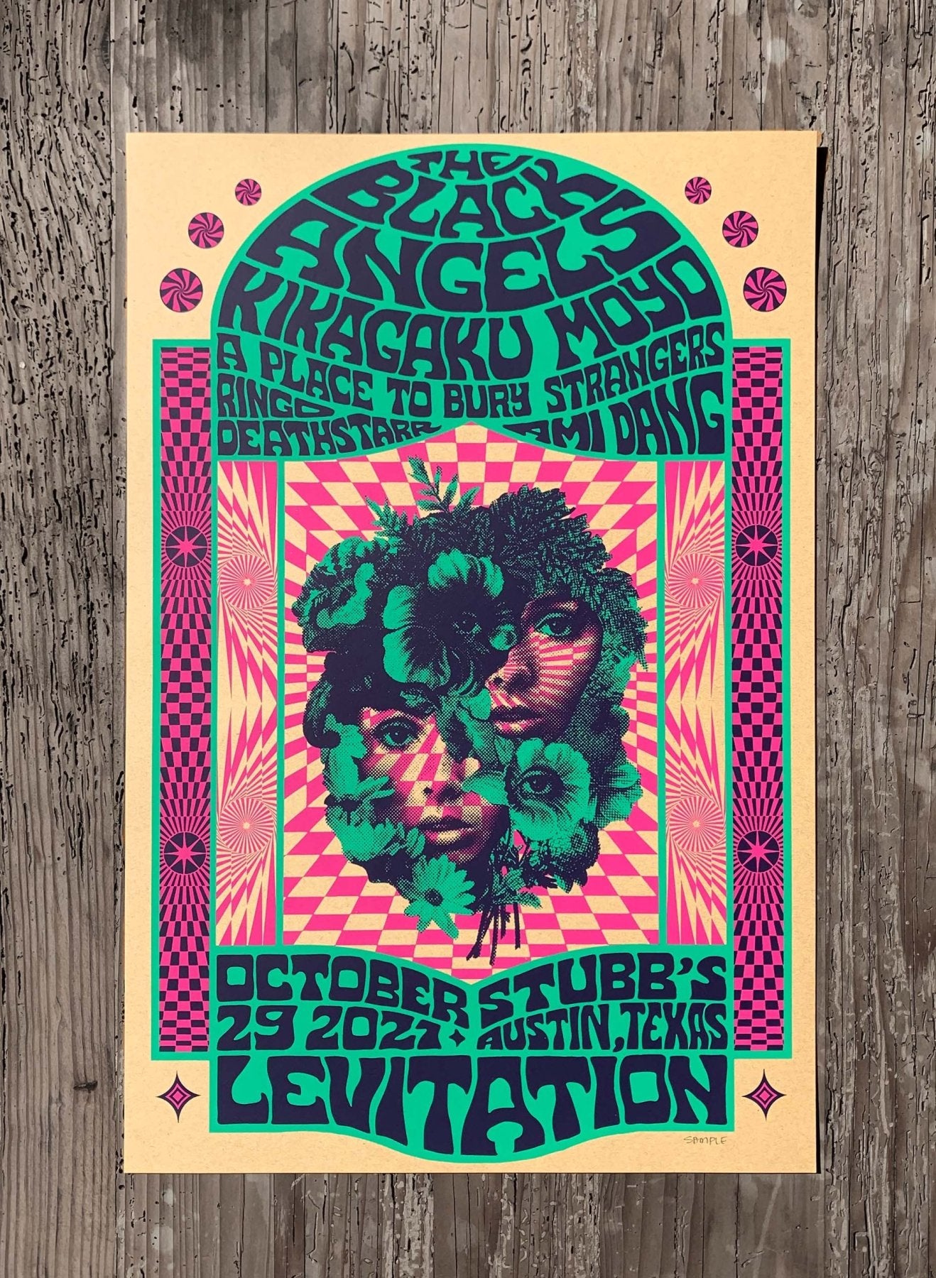Kikagaku Moyo コンサートポスター The Black Angels + Kikagaku Moyo Poster by Fez Moreno