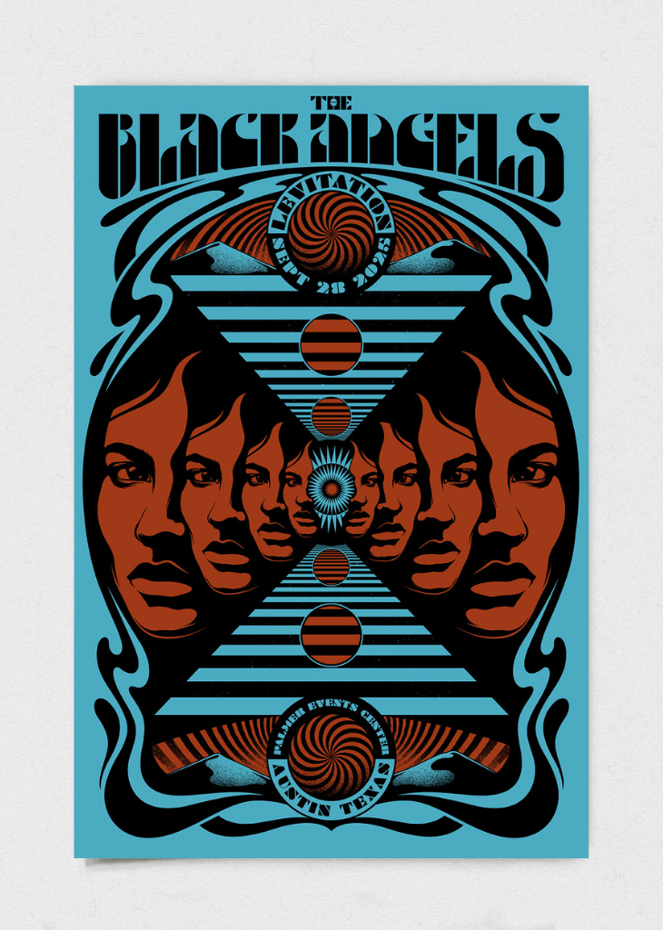 The Black Angels Poster by Robin Gnista - LEVITATION
