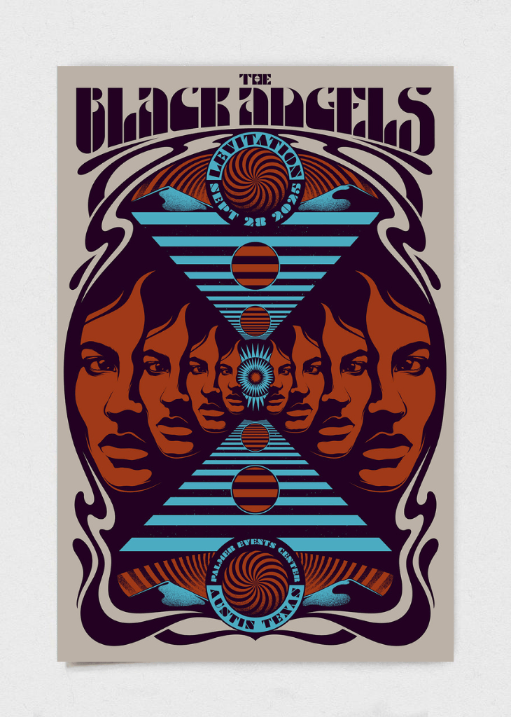 The Black Angels Poster by Robin Gnista - LEVITATION