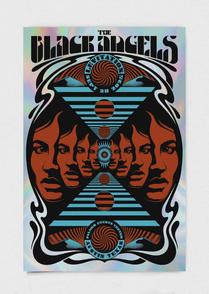 The Black Angels Poster by Robin Gnista - LEVITATION