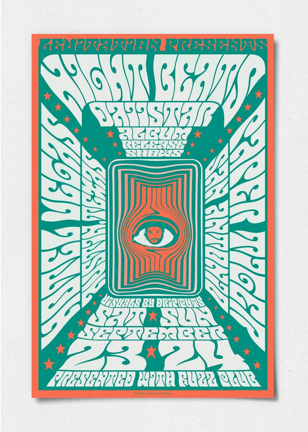 The Night Beats Poster by Jim Grimwade - LEVITATION