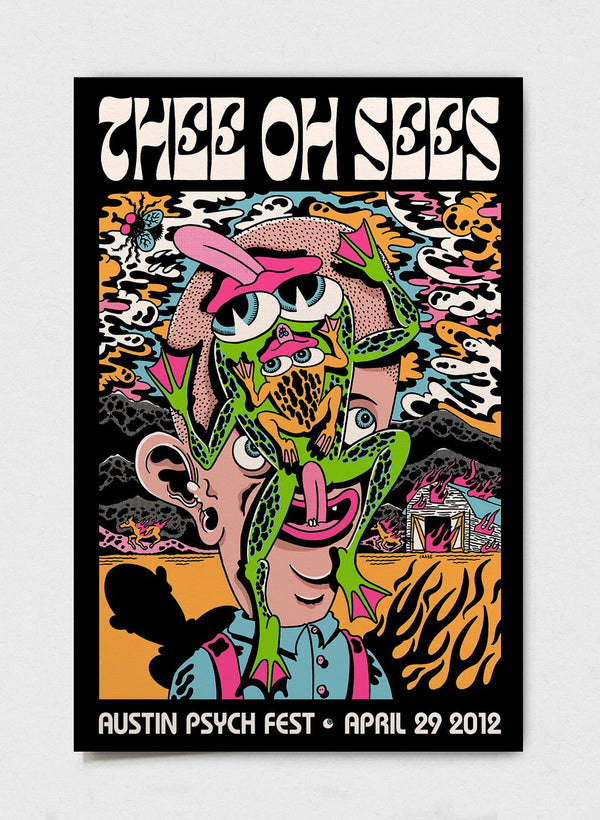 Thee Oh Sees - Live at Levitation 2012 Poster (Foil and Regular) - LEVITATION