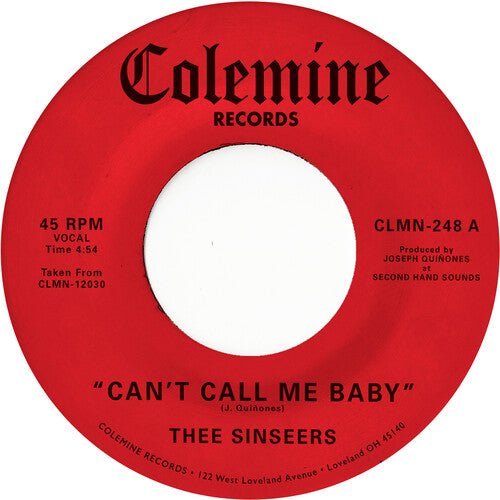 Thee Sinseers - Can't Call Me Baby / Take a Chance - LEVITATION