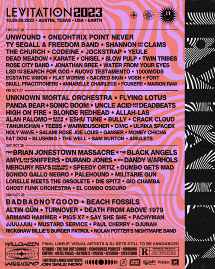 LEVITATION 2023 : Lineup + On Sale