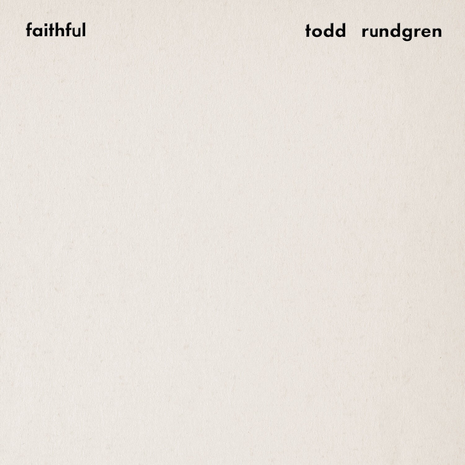 Todd Rundgren - Faithful 2xLP (Clear Vinyl) - LEVITATION