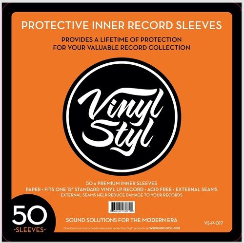 Vinyl Styl - Vinyl Styl Vsp017 12in Lp in Sl Sq Crn 50 Cnt Wh - LEVITATION