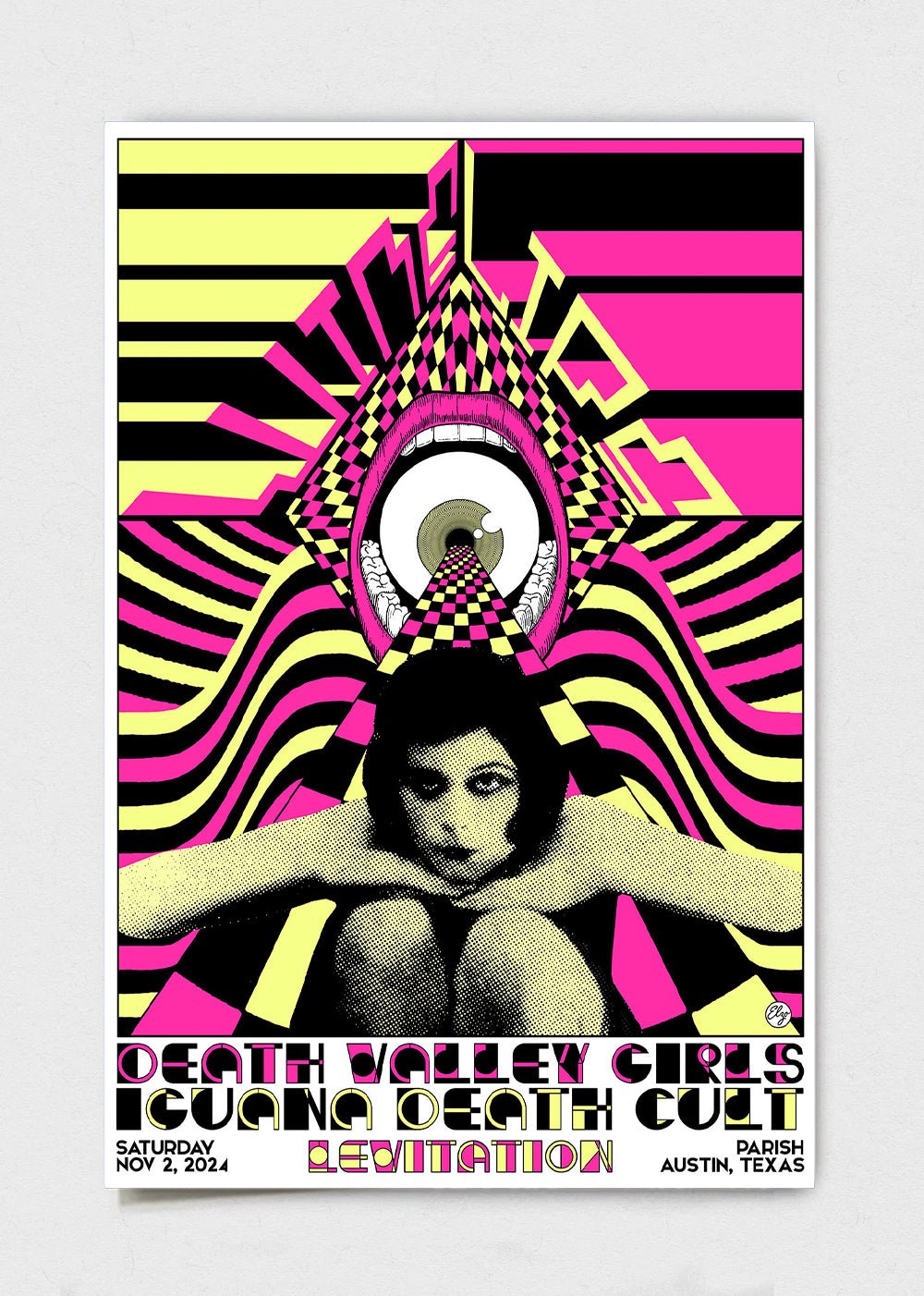 Wine Lips + Death Valley Girls Poster by Elzo Durt – LEVITATION