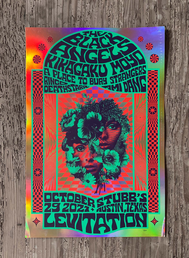 The Black Angels + Kikagaku Moyo Poster by Fez Moreno