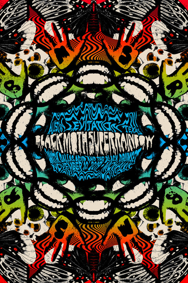 Black Moth Super Rainbow Poster by Nate Duval