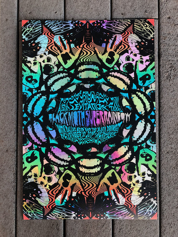 Black Moth Super Rainbow Poster by Nate Duval - ARCHIVE